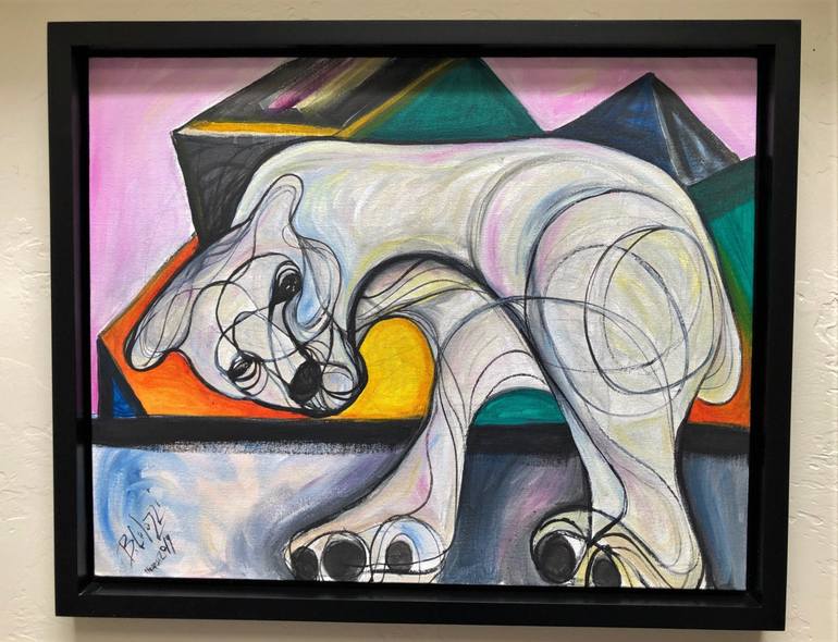 Original Cubism Animal Painting by Belinda Colozzi