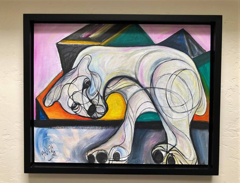 Original Cubism Animal Painting by Belinda Colozzi