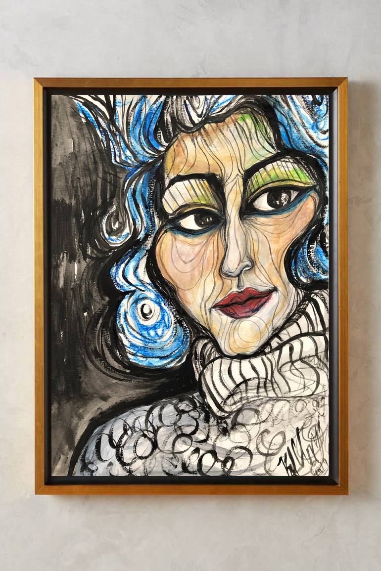 Original Expressionism Women Painting by Belinda Colozzi