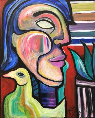 Original Cubism Portrait Paintings by Belinda Colozzi