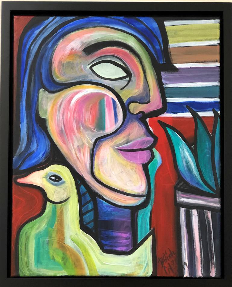 Original Abstract Expressionism People Painting by Belinda Colozzi