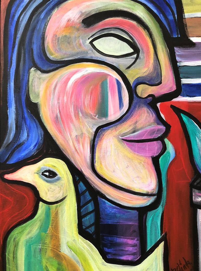 Original Abstract Expressionism People Painting by Belinda Colozzi