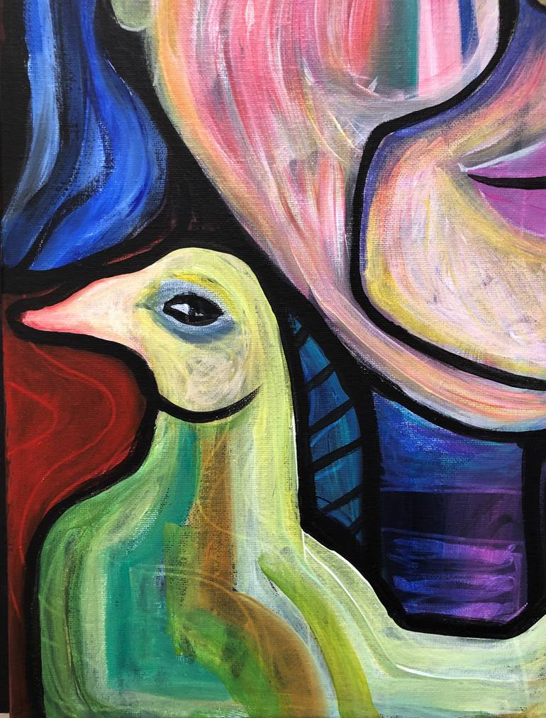 Original Abstract Expressionism People Painting by Belinda Colozzi