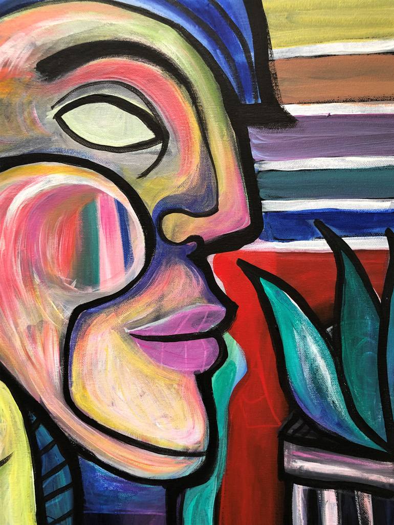 Original Abstract Expressionism People Painting by Belinda Colozzi