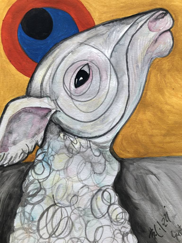Original Portraiture Animal Painting by Belinda Colozzi