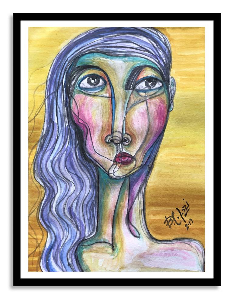 Original Expressionism Portrait Painting by Belinda Colozzi