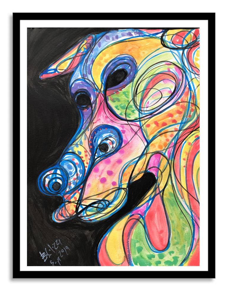 Original Expressionism Animal Painting by Belinda Colozzi