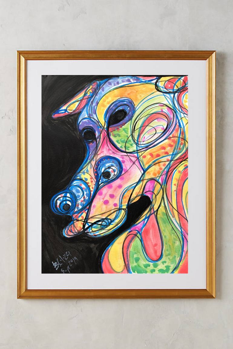 Original Expressionism Animal Painting by Belinda Colozzi