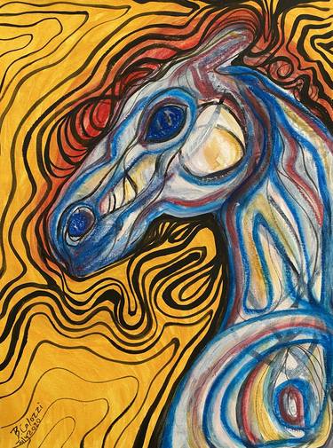 Original Expressionism Horse Paintings by Belinda Colozzi