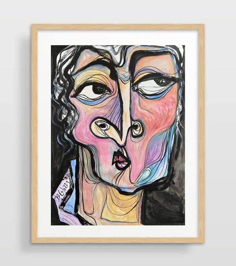 Original Abstract Expressionism Portrait Painting by Belinda Colozzi