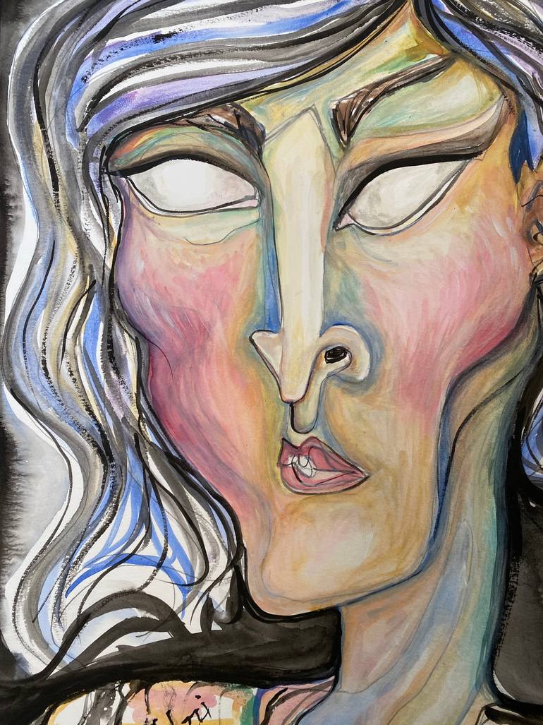Original Expressionism People Painting by Belinda Colozzi