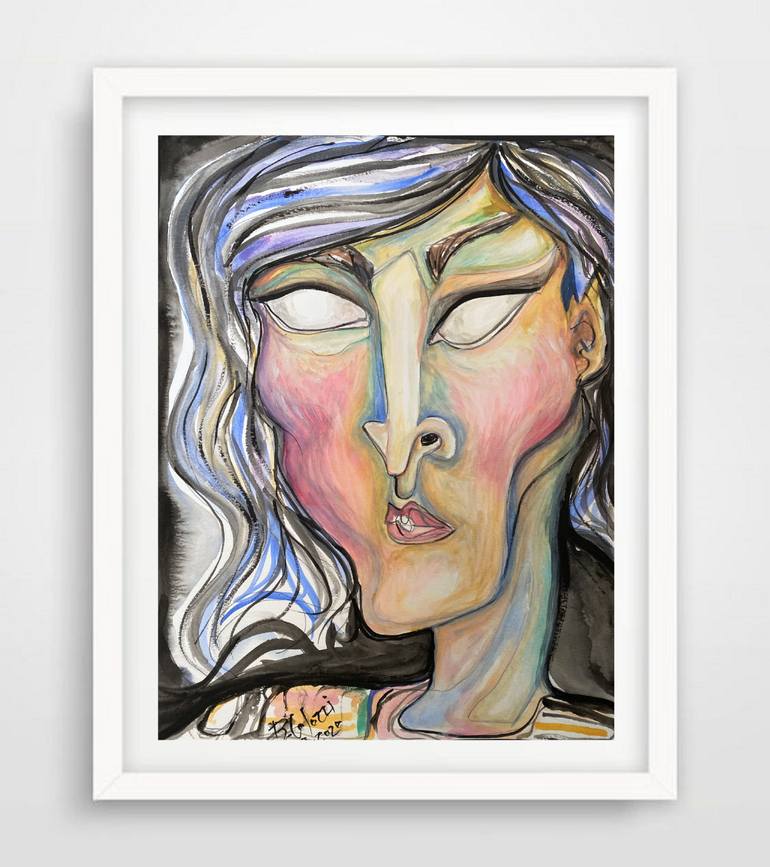Original Expressionism People Painting by Belinda Colozzi