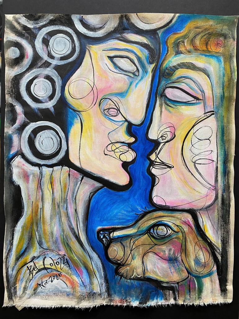 Original Expressionism Love Painting by Belinda Colozzi