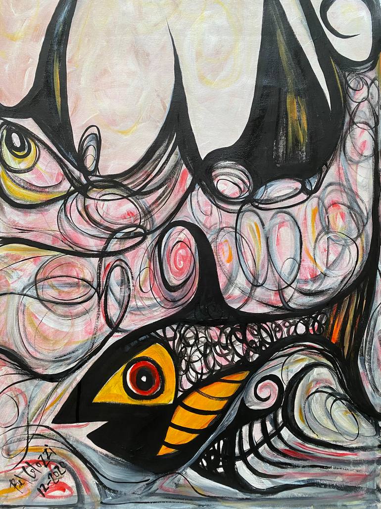 Original Abstract Expressionism Animal Painting by Belinda Colozzi