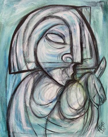 Print of Cubism Women Paintings by Belinda Colozzi