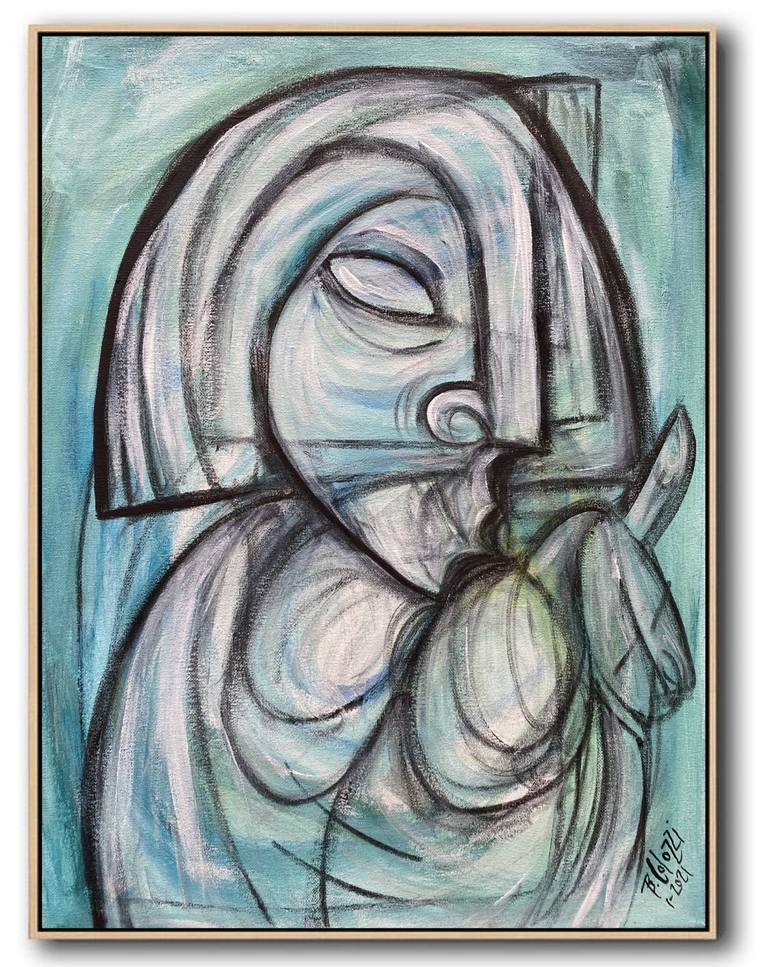 Original Cubism Women Painting by Belinda Colozzi