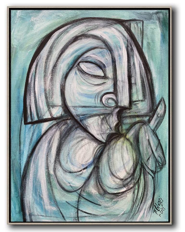 Original Cubism Women Painting by Belinda Colozzi