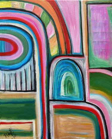 Original Abstract Architecture Paintings by Belinda Colozzi