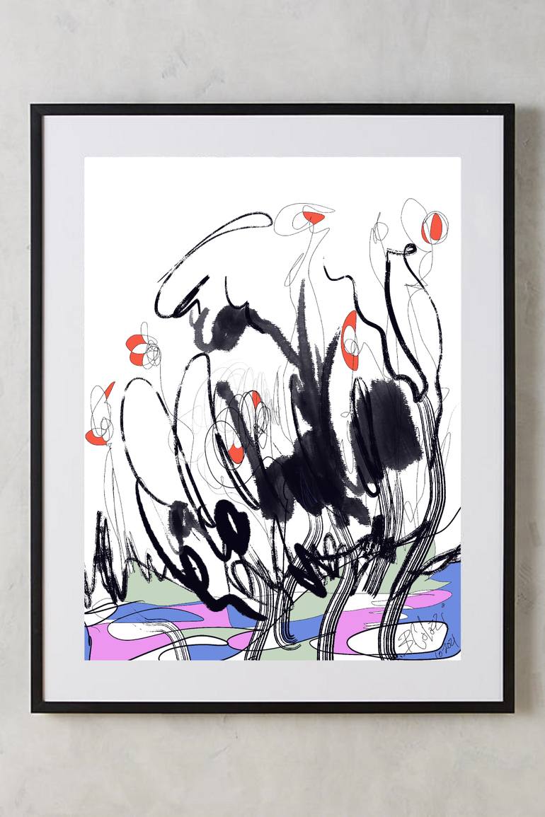 Original Abstract Expressionism Abstract Mixed Media by Belinda Colozzi