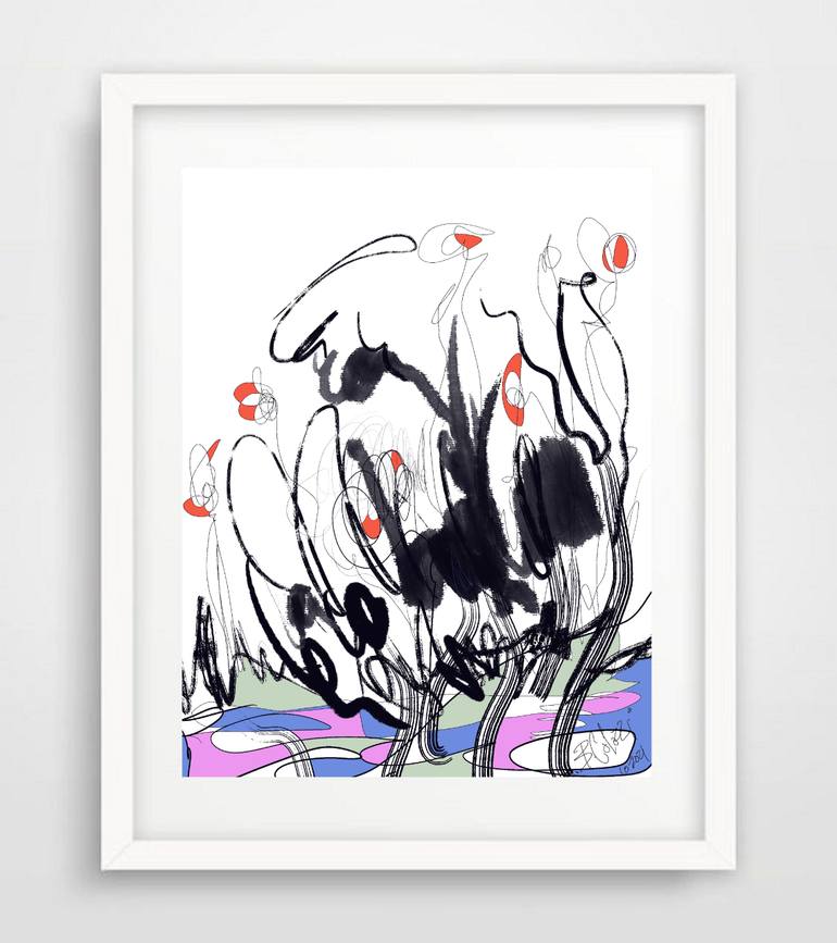 Original Abstract Expressionism Abstract Mixed Media by Belinda Colozzi