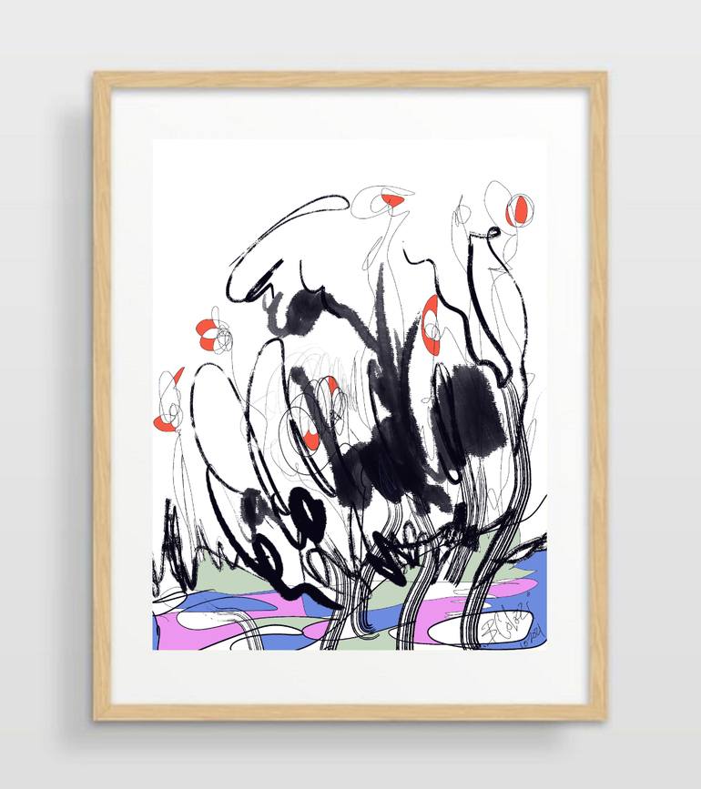 Original Abstract Expressionism Abstract Mixed Media by Belinda Colozzi