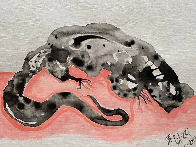 Original Abstract Expressionism Animal Painting by Belinda Colozzi