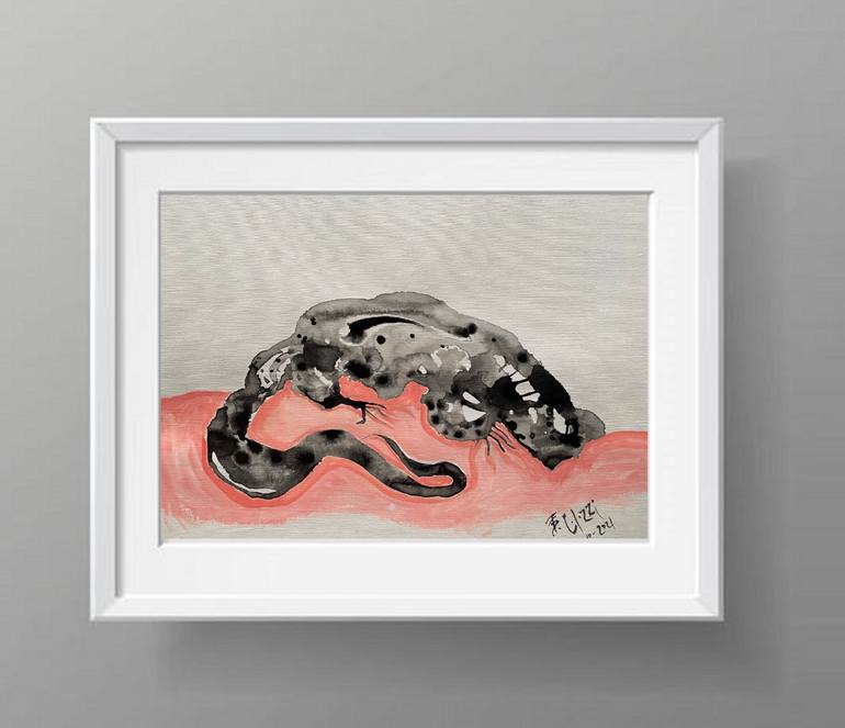 Original Abstract Expressionism Animal Painting by Belinda Colozzi