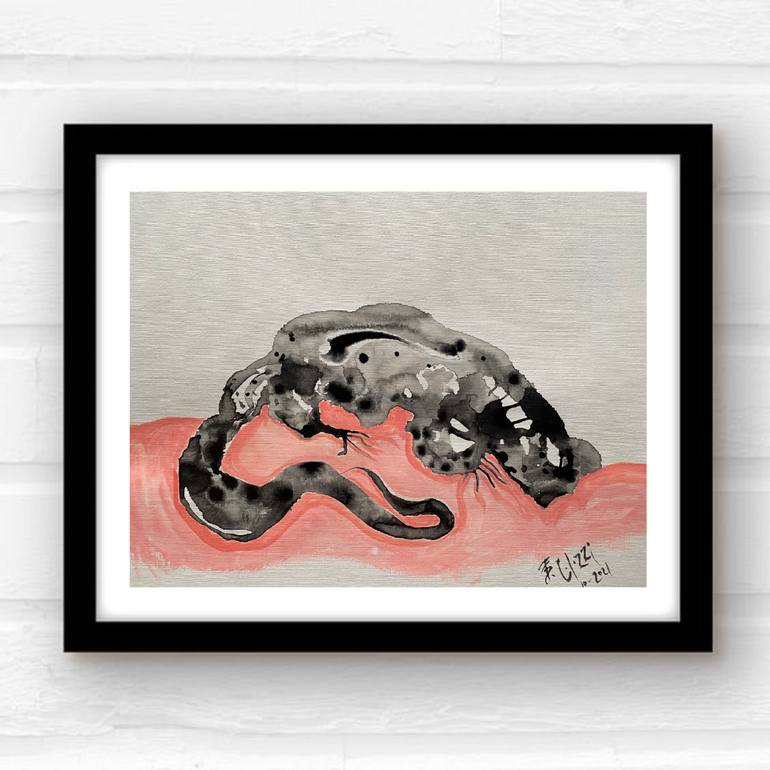 Original Abstract Expressionism Animal Painting by Belinda Colozzi