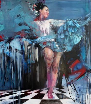 Original Figurative Performing Arts Paintings by Daniella Queirolo