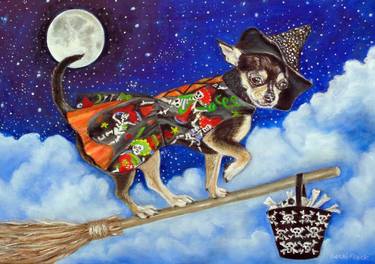 Original Illustration Dogs Paintings by Becki Flack