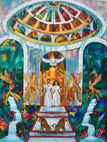Original Abstract Expressionism Religion Painting by Sabrina J Squires