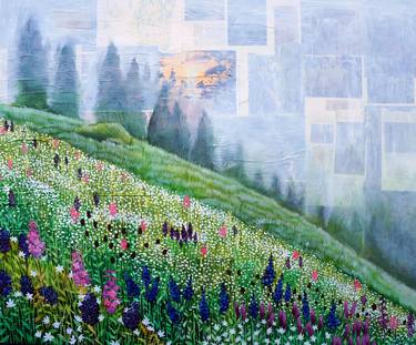 Original Abstract Landscape Painting by Sabrina J Squires