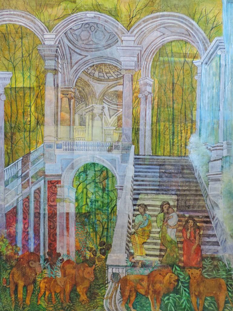 Ruins Painting by Sabrina J Squires | Saatchi Art Singapore, image size:770x1028