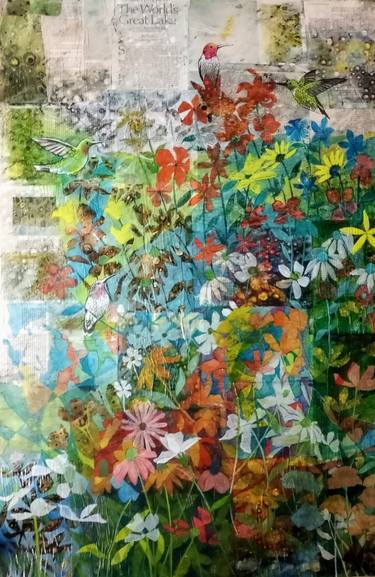 Original Abstract Floral Paintings by Sabrina J Squires
