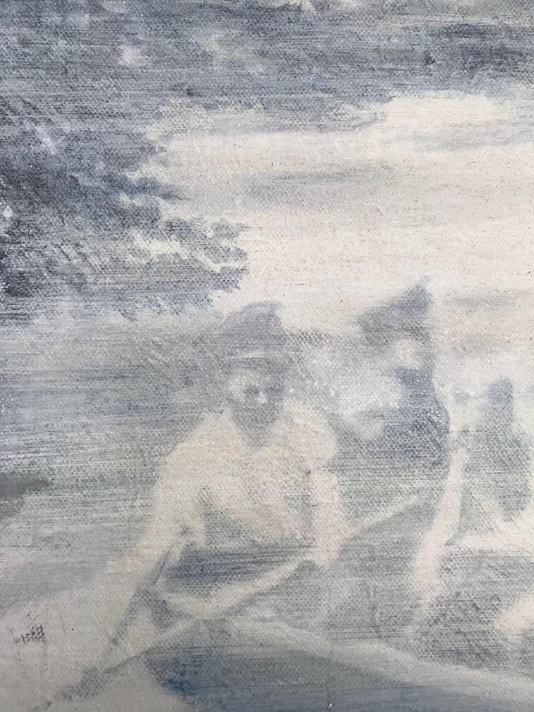 Original Figurative People Painting by Janos Huszti