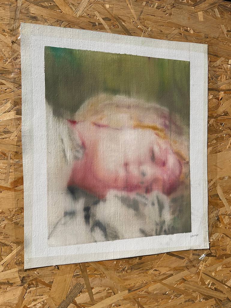 Original Portraiture People Painting by Janos Huszti