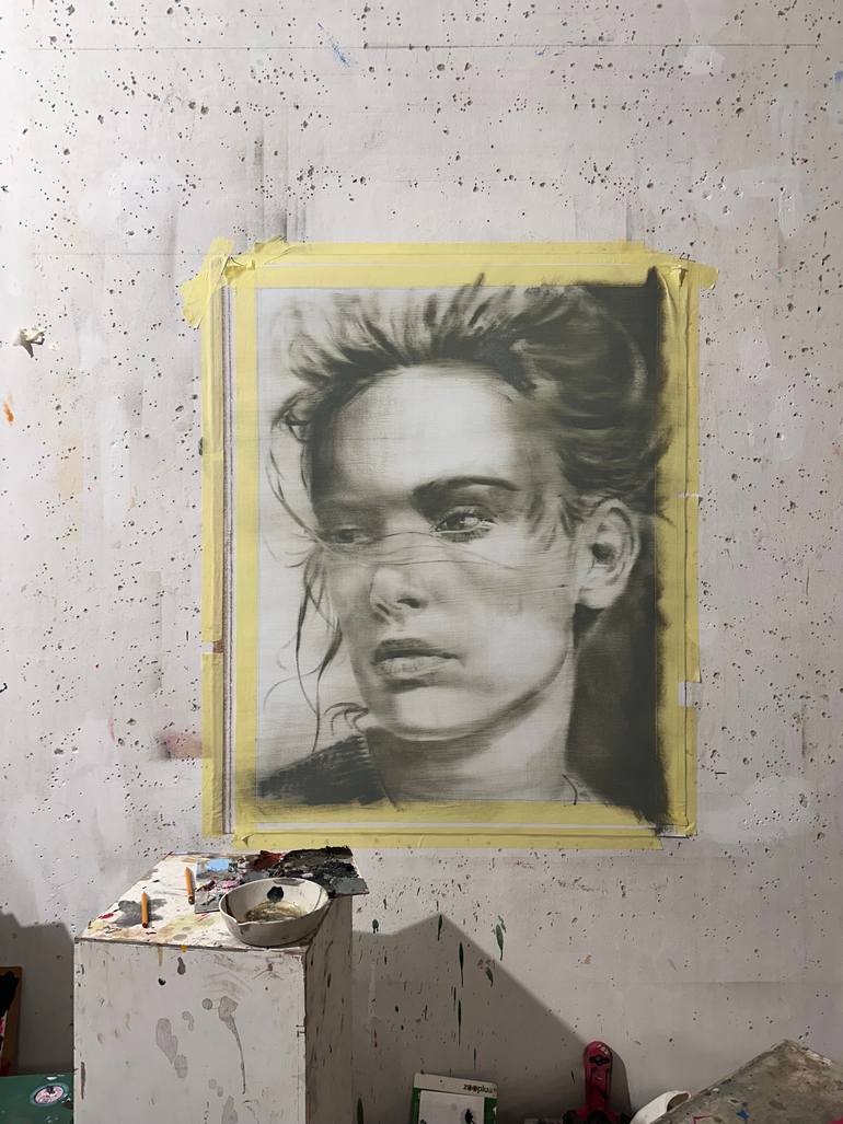Original Figurative People Painting by Janos Huszti