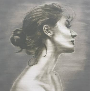 Original Figurative Women Paintings by János Huszti