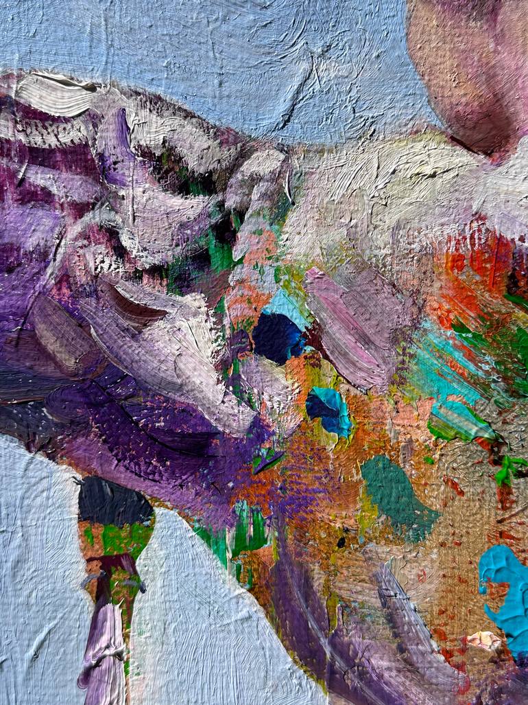 Original Conceptual People Painting by Janos Huszti