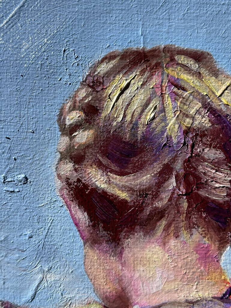 Original Conceptual People Painting by Janos Huszti