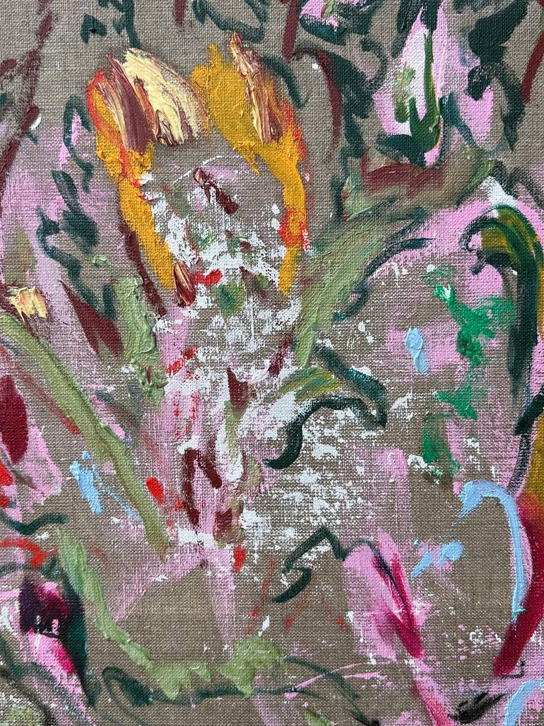 Original Color Field Painting Botanic Painting by Janos Huszti