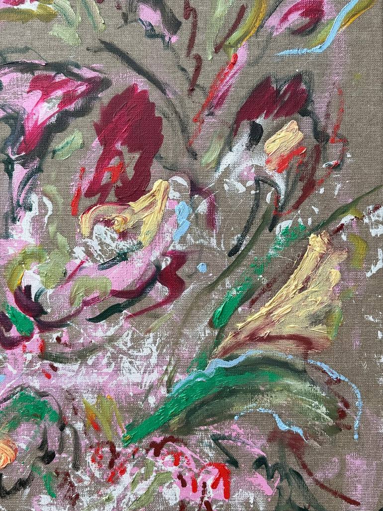Original Color Field Painting Botanic Painting by Janos Huszti