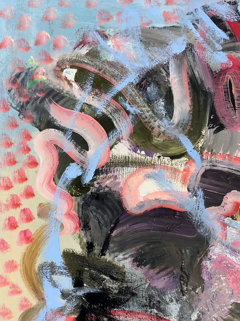 Original Conceptual People Painting by Janos Huszti