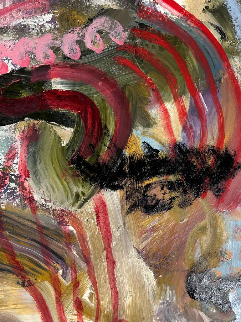 Original Conceptual People Painting by Janos Huszti