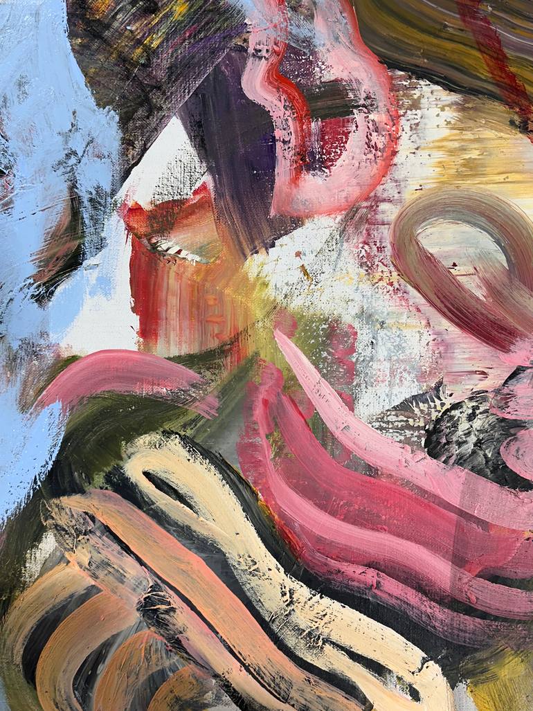 Original Conceptual People Painting by Janos Huszti