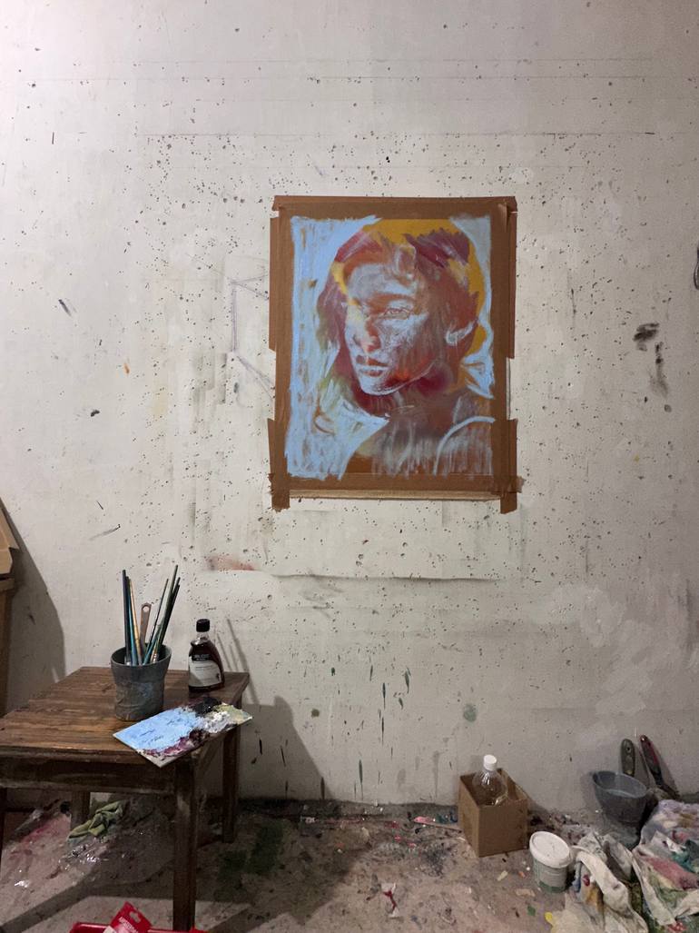 Original Conceptual Women Painting by Janos Huszti