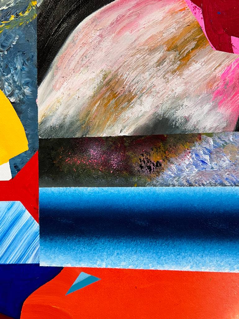 Original Abstract Painting by Janos Huszti