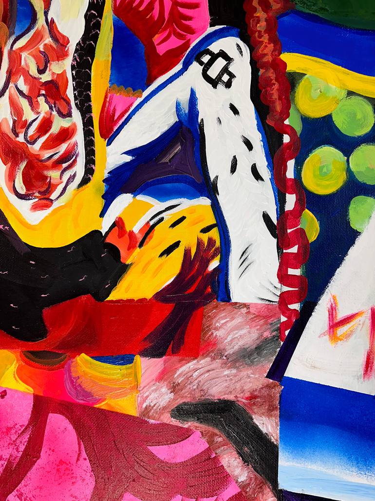 Original Abstract Painting by Janos Huszti