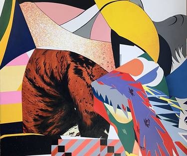 Original Conceptual People Paintings by János Huszti