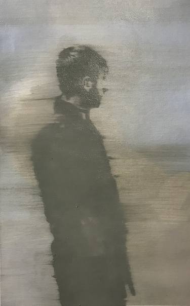 Original Conceptual Men Paintings by János Huszti